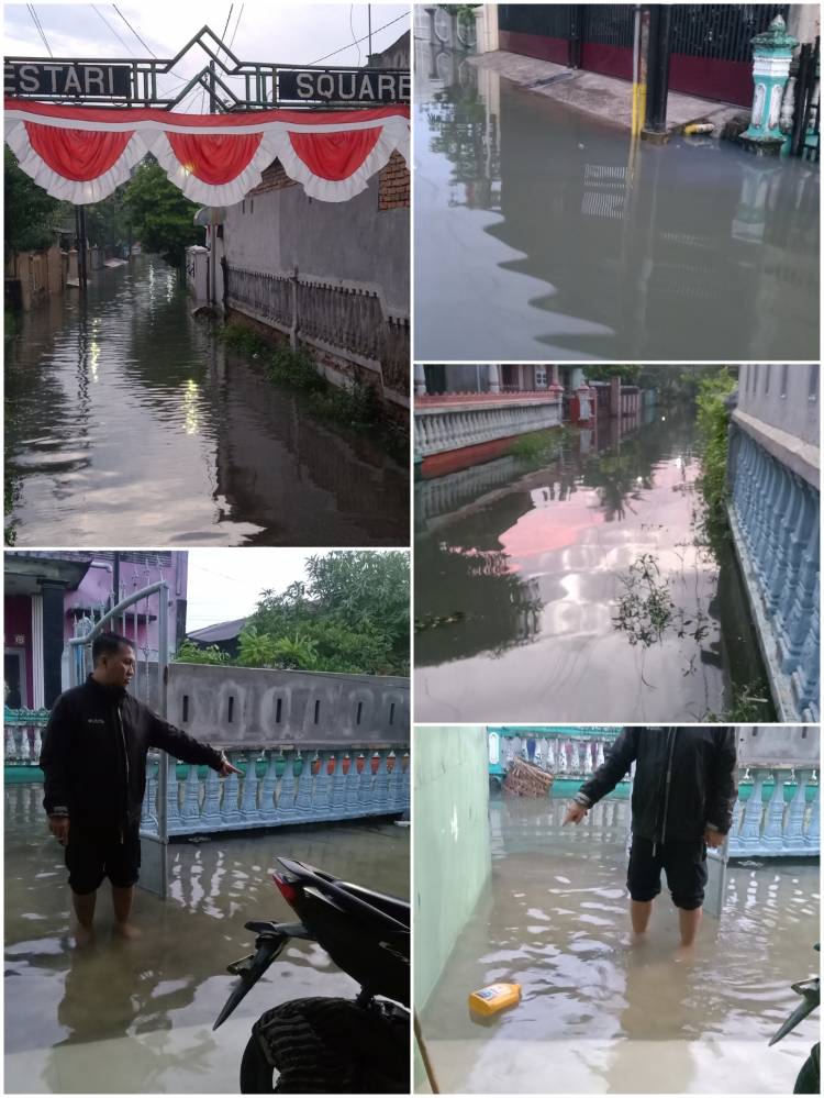 Puluhan Rumah Warga Terendam Banjir Saat Turun hujan Deras