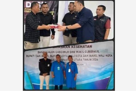 Sempat Dikembalikan, KPU Labuhanbatu Utara Kembali Menerima Berkas Pencalonanan Bacakada Ahmad R Izsl - Darno