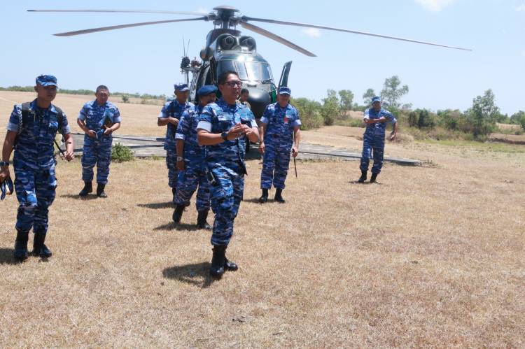 Danlanud Kunjungan Kerja Di Kabupaten Takalar Sekaligus Tinjau Air Weapon Range TNI AU