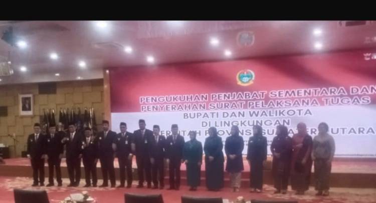 Pj Gubsu Agus Fatoni Lantik 11 Pjs Kepala Daerah di Sumut