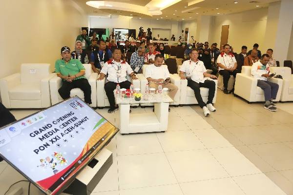 Media Center Utama PON XXI Sumut Diresmikan,   Kadis Kominfo Ilyas Sitorus:  Sediakan Beragam Fasilitas Untuk Wartawan