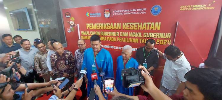 Pengamanan Tahap Pemeriksaan Kesehatan Paslon Gubernur dan Wakil di RSUP H. Adam Malik Medan Hari ini