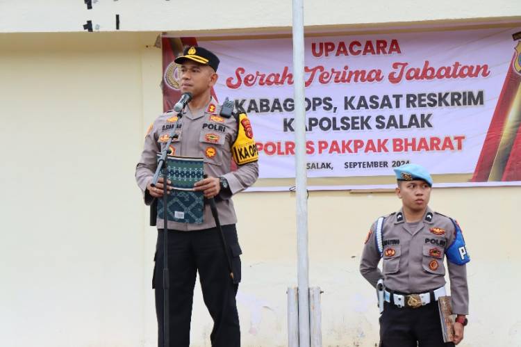 Kapolres Pakpak Bharat Sertijab PJU dan Kapolsek Salak