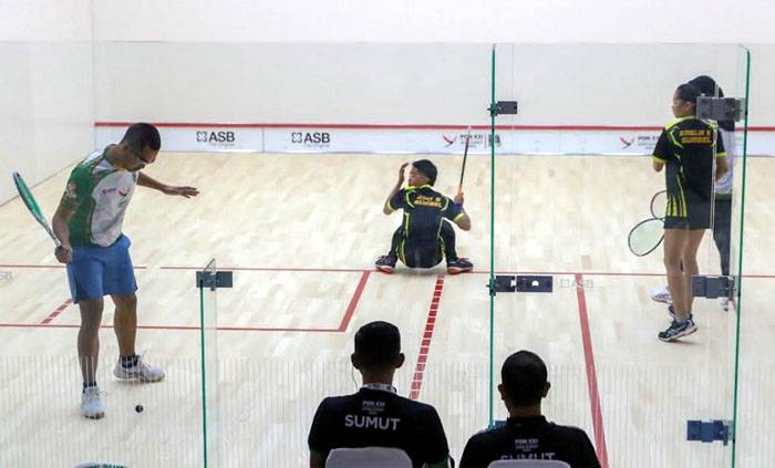 Tim Sumut A dan B berhasil Melaju ke Babak Semifinal Ganda Campuran Squash
