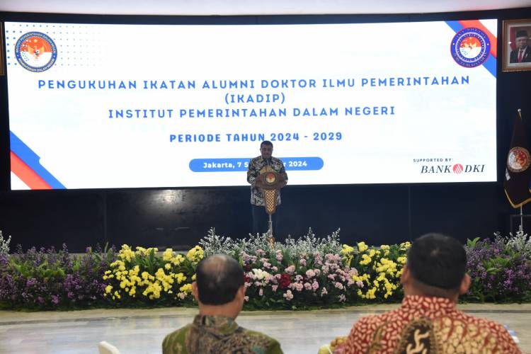 Laksda TNI Dr. Suradi Agung Slamet, S.T., S.Sos., M.M., Dikukuhkan  sebagai Ketua Umum IKADIP IPDN Periode 2024-2029