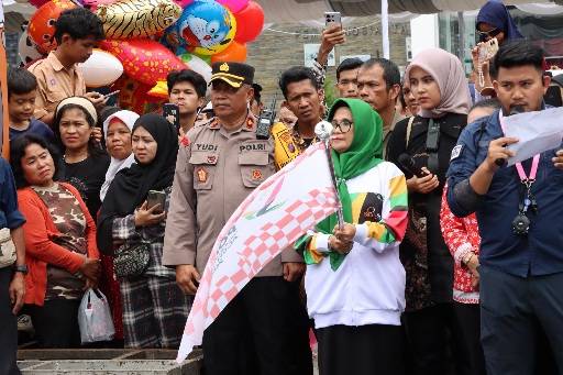 Amankan Jalur Lintas Hari Terakhir Balap Sepeda PON XXI/2024, Kompol Wahyudi; Makasih Buat Semua Pihak