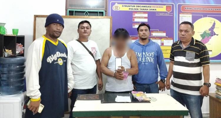 Polsek Tanah Jawa Berhasil Tangkap Pelaku Perjudian Jenis Kim Hongkong di Warung Kopi