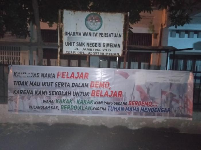Di Kota Medan, Spanduk Himbauan Pada Pelajar Beredar Luas