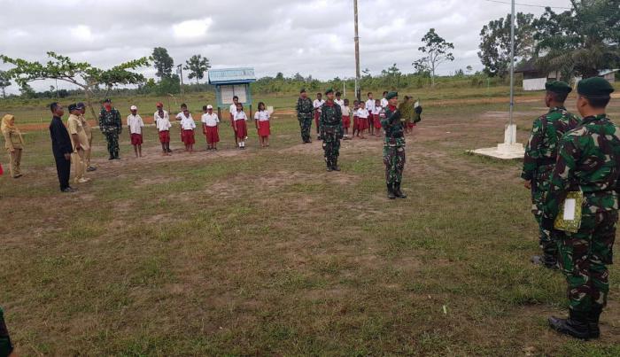 Satgas Pamtas Yonif 411 Kostrad Gelar Upacara Hari Kesaktian Pancasila di Perbatasan