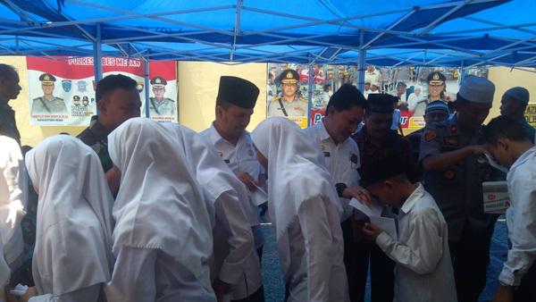 Pengamanan Pemilu Sukses, Polsek Medan Timur Syukuran dan Santuni Anak Yatim
