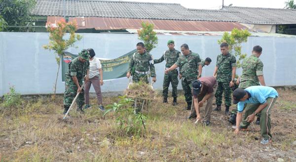 Meriahkan HUT ke-74 Keuangan Angkatan Darat, Kudam I/BB Gelar Karya Bakti