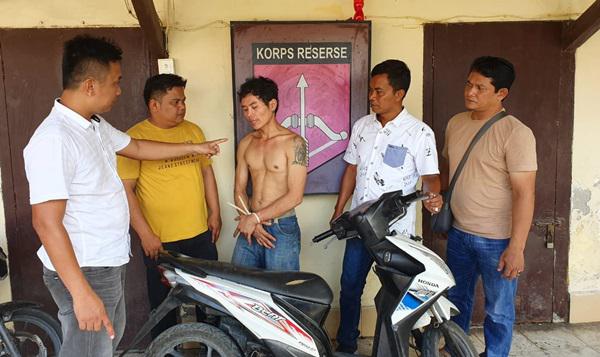 Polsek Belawan Ciduk Pelaku Curanmor Beraksi Parkiran Gabion