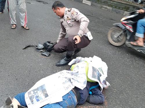 Senggol Truk, Warga Amplas Tewas Terlindas di Sunggal