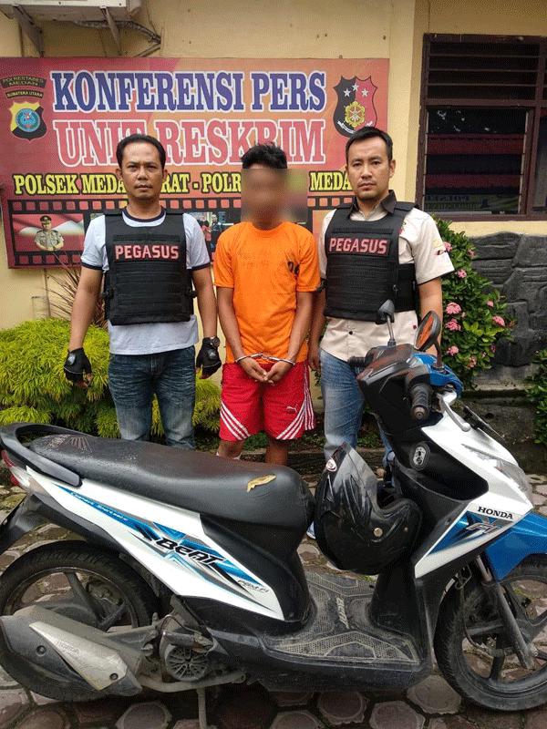 Beraksi Curanmor, Pistol Polisi Melumpuhkan Kakinya 