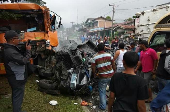 Lagi, Tabrakan Beruntun Di Jalur Medan-Berastagi