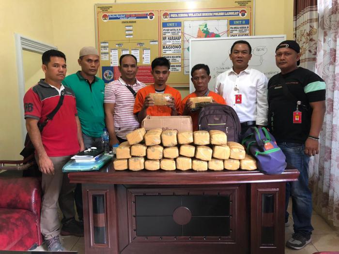 Polres Langkat Gagalkan Peredaran 25 Kg Ganja ke Palembang