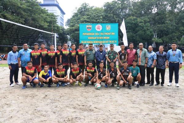 20 Tim Ikuti Pertandingan  Voli Antar SMA Kodim 0201/BS