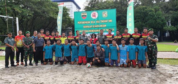 Turnamen Volly Di Menangkan Binaan Koramil 14/PB, Dandim: Team Yang Berprestasi Pasti Tampil Juara