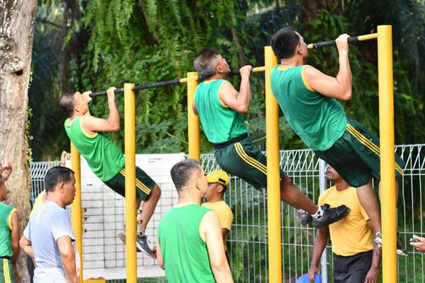 Pejabat Utama Kodam I/BB Unjuk Kebolehan Fisik
