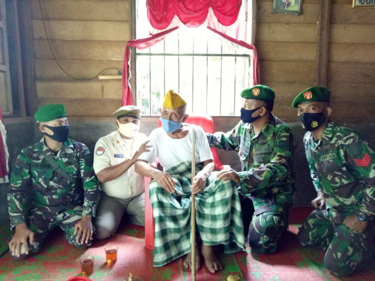 Kanminvetcad I/10 Asahan Jenguk Veteran PKRI Kec. Air Joman Kab. Asahan