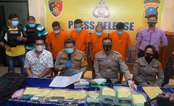 Ciduk 4 Tersangka Narkoba Jaringan Internasional, Polsek Patumbak Sita 6 Kg Sabu