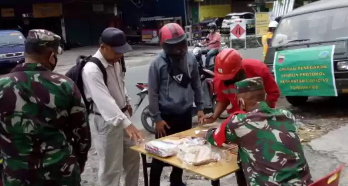 Katopdam I/BB Gelar Operasi Pendisplinan terhadap Protokol Kesehatan