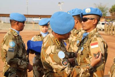 850 Prajurit Satgas Konga XXXIX-B RDB Terima Penghargaan dari PBB