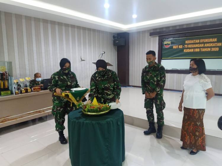 Peringati HUT ke 75 Keuangan Angkatan Darat, Kudam I/BB Gelar Syukuran