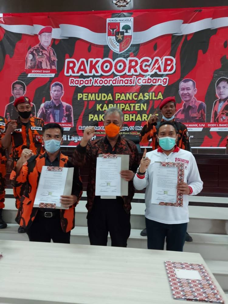 Pemuda Pancasila  Menangkan  Paslon Bupati dan calon Wakil Bupati Franch Bernhard Tumanggor-Mutsyuhito Solin