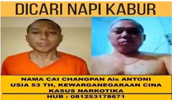 Begini Cara Napi Narkoba Asal China yang Kabur dari Lapas Tangerang