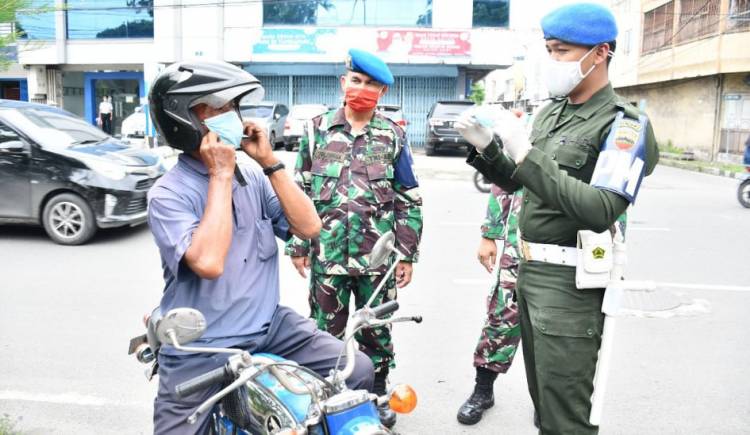 Cegah Penularan Covid-19, Pomdam I/BB Gelar Operasi Pendisiplinan Protokol Kesehatan