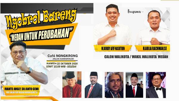Bobby-Aulia Ajak Praktisi Ngobrol Bareng "Medan Untuk Perubahan"