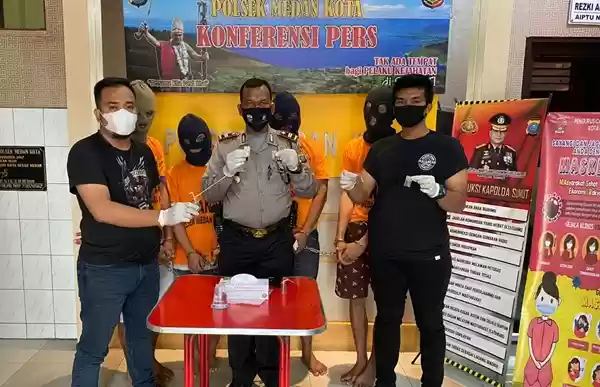 GKN di Multatuli, Tekab Polsek Medan Kota Ciduk 4 Pelaku Narkoba