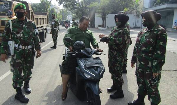 Kudam I/BB Gelar Operasi Yustisi Pendisplinan Protokol Kesehatan