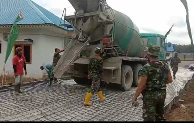 TMMD ke 109 Kodim 0208/AS  Turunkan Batching Plant