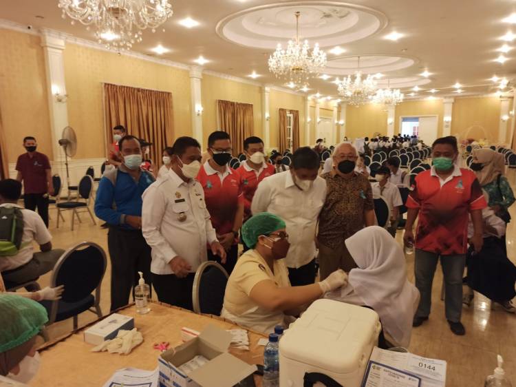 Percepat Vaksinasi dan Digelar di Tanjungmorawa, Kodam I/BB-INTI Sumut Lakukan Serbuan Vaksinanasi