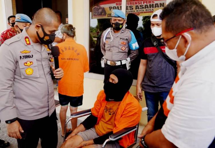 Kapolres Asahan Gelar Conferency pers Kasus Tindak Pidana Curas