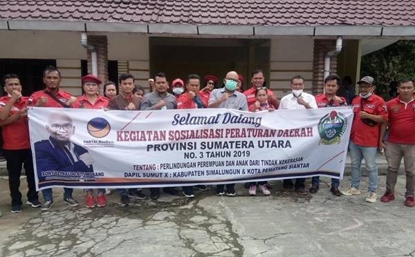 Satgas DPD PBB Markas Pematangsiantar Hadiri Sosialisasi Perda Perlindungan Perempuan dan Anak