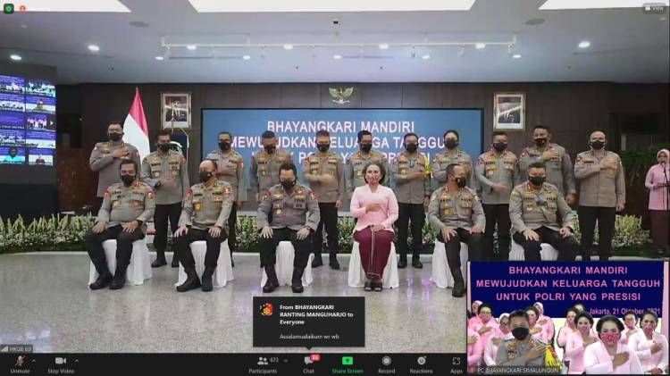 Puncak Peringatan HKGB ke-69 Tahun 2021, Bhayangkari Polres Simalungun Mengikuti Secara Virtual
