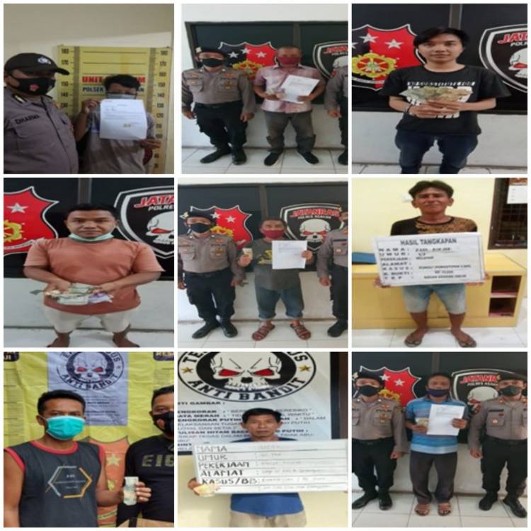Sepuluh Preman dan Bandar Judi dibekuk Timsus Polres Asahan