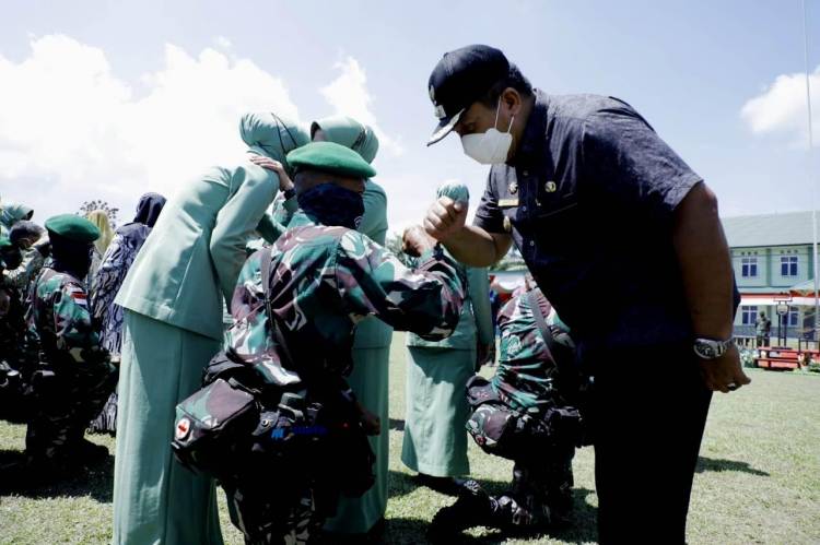 Pelepasan Satgas Yonif 126/KC Ke Perbatasan RI &ndash; PNG Dihadiri Wabup Asahan