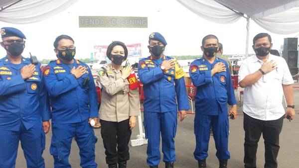 Ditpolairud Polda Sumut Gelar Vaksinasi Tahap II Warga Pesisir