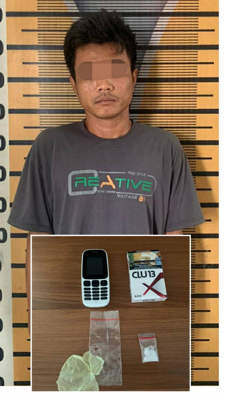 Jadikan Ladang Ubi Lokasi Peredaran Narkoba, Wahab Di Cokok Polisi