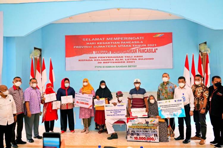 Mengenang Letda Sujono Dihari Kesaktian Pancasila, Pemprov Sumut Serahkan Bantuan Tali Asih