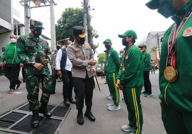 Atlet PON Kontingen Jatim sepulang dari Papua, di Sambut Forkopinda