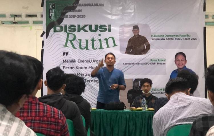 Diskusi Sumpah Pemuda HMI Camed, KNPI Medan Minta Pemuda Hilangkan Ego Sektoral