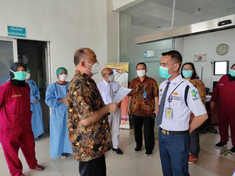 RSUP HAM Jalani Monev Mutu Pelayanan RS Era Adaptasi Kebiasaan Baru