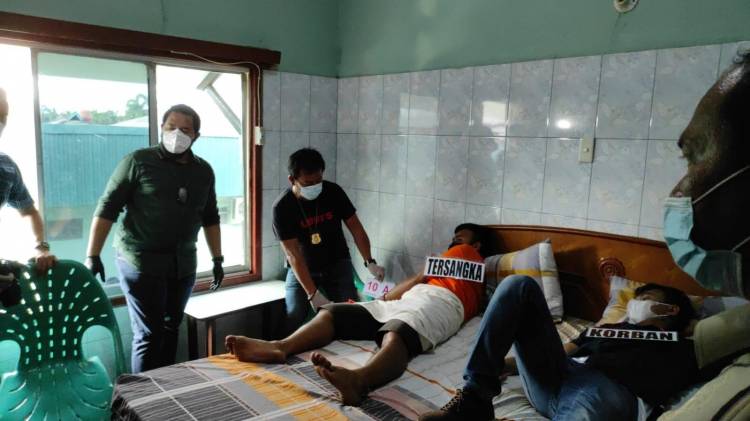 Kasus Pembunuhan di Hotel Hawaii, Sat Reskrim Polrestabes Medan Gelar Pra Rekonstruksi