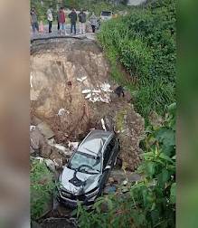 Melintas Malam, Mobil Berpenumpang 2 Orang Menuju Siantar Terjun Bebas