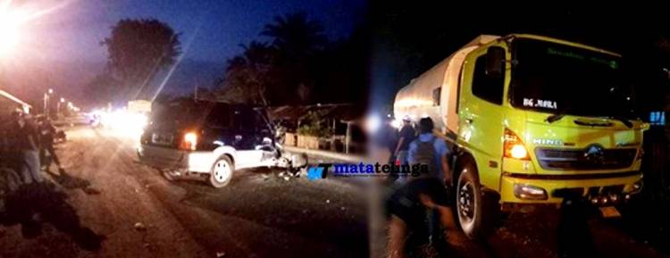 Truck Tangki Kontra Toyota Krista Dijalinsum Kisaran